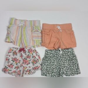 Girls Cotton Blend Knitted Shorts Lot of 4